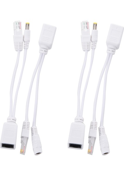 2x Pasif Ethernet Üzerinden Güç Poe Adaptör Enjektör + Ayırıcı Kit 5V 12V 24V 48V (Yurt Dışından)