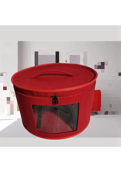 2x Şapka Kutusu Organizatör Yuvarlak Seyahat Şapka Kutuları Katlanabilir Şapka Saklama Çantası Toz Geçirmez Kapaklı Şapka Saklama Kutusu A (Yurt Dışından)