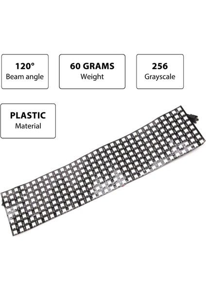 LED Panel, WS2812B Rgb 832 Piksel Dijital Esnek Nokta Bireysel Adreslenebilir LED Ekran (Yurt Dışından)