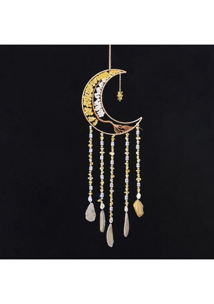 Akik Duvar Asılı Renkli Mücevher Dream Catchers Ev Dekor Odası Pencere Bahçe Rüzgar Çanları Dream Catcher Taş Duvar Dekor (Yurt Dışından) indirimleri
