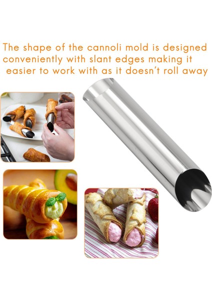 28 430 Paslanmaz Çelik Boru Seti Cannoli Pasta Formları Kalıpları-5 Inç (Yurt Dışından) fiyatları