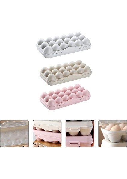 3 Adet 18-Izgara Yumurta Tepsisi Tutucu Yumurta Saklama Kutusu Buzdolabı Sebzelik Saklama Kutusu Kamp Piknik Barbekü Darbeye Dayanıklı Yumurta Tutucu Kutusu (Yurt Dışından) fiyatları