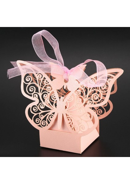 100 Adet Kelebek Düğün Iyilik Kutusu Doğum Günü Partisi Hediyeleri Şeker Kutuları (Pembe) (Yurt Dışından) fırsatları