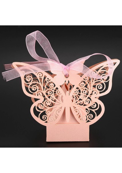 100 Adet Kelebek Düğün Iyilik Kutusu Doğum Günü Partisi Hediyeleri Şeker Kutuları (Pembe) (Yurt Dışından) indirimleri