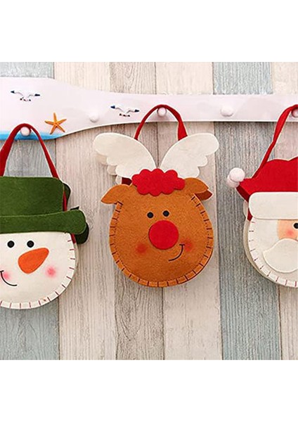 Noel Bebek Çantaları Şeker Çanta Şenlikli Ipli Çanta Hediyeler Santa Toplu Çocuk Dolgu Konteyner Çanta Parti Dekor (Yurt Dışından)