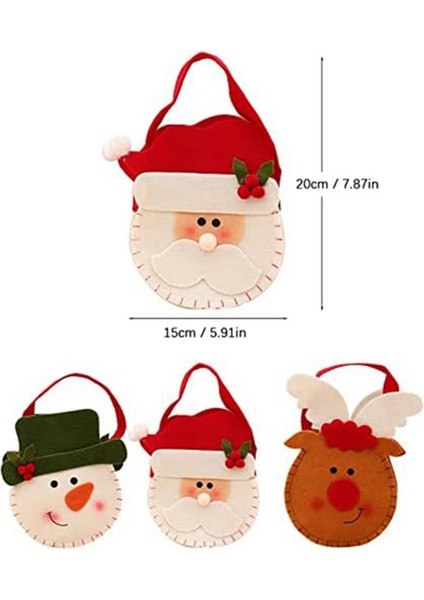 Noel Bebek Çantaları Şeker Çanta Şenlikli Ipli Çanta Hediyeler Santa Toplu Çocuk Dolgu Konteyner Çanta Parti Dekor (Yurt Dışından) indirimleri