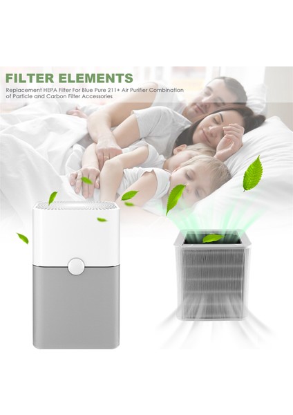 Blueair Blue Pure 211+ Hava Temizleme Cihazı Parçacık ve Karbon Filtre Aksesuarlarının Kombinasyonu Için Yedek Hepa Filtre (Yurt Dışından) fırsatları