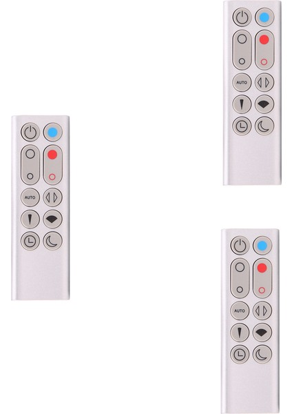 Saf Sıcak+Soğuk Bağlantı Için 3x Yedek Uzaktan Kumanda HP02 HP03 HP02 HP03 Hava Temizleme Cihazı Isıtıcı ve Fan (Gümüş) (Yurt Dışından)