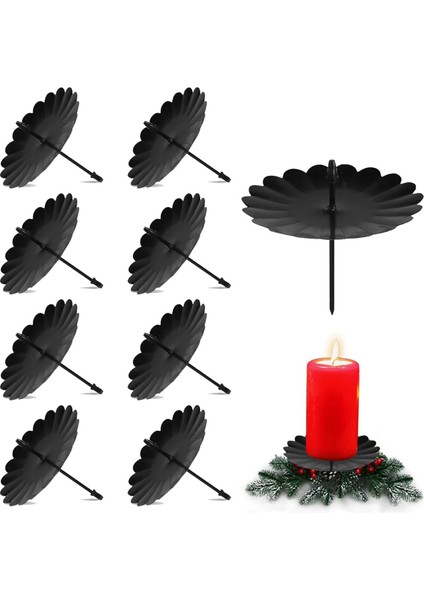 8 Paket Çelenk Mumluklar 7.5cm, Metal Advent-Mumluk, Sütun Mumlar, Takma Için Konik Mum Çelengi (Yurt Dışından) modelleri