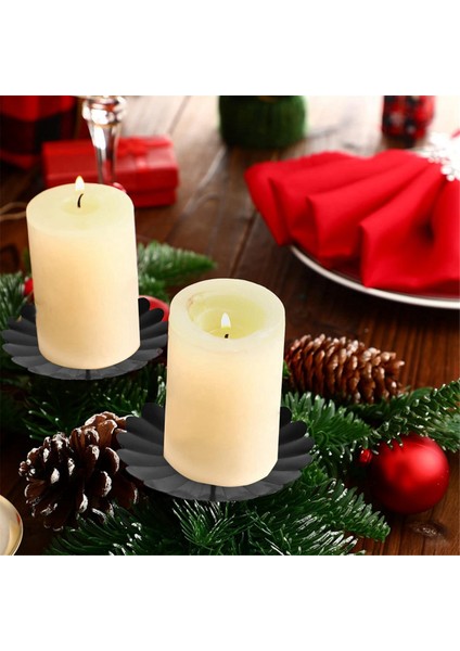 8 Paket Çelenk Mumluklar 7.5cm, Metal Advent-Mumluk, Sütun Mumlar, Takma Için Konik Mum Çelengi (Yurt Dışından) indirimleri