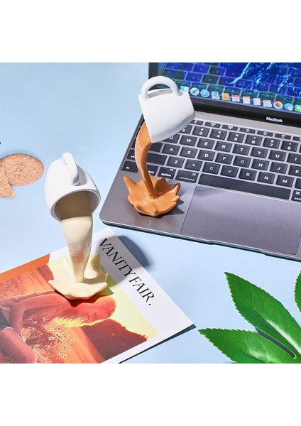 2 Parça Yüzen Kahve Fincanları Kahve Barı Aksesuarları Komik Dökme Dökülme Sıçrama Kahve Kupaları Heykel Sanat B (Yurt Dışından) fırsatları