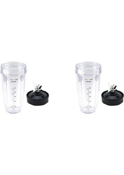 Ninja Için 2x Blender Yedek Parçalar, 24 Oz Fincan 7 Yüzgeç Çıkarıcı Bıçak, Nutri Ninja Auto Iq BN801 SS101 BL480-30 (Yurt Dışından)