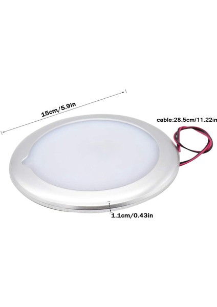 IP67 LED Panel Tavan Işık Yüzey Montajlı 9-30V Dc Rv Karavan Karavan Denizcilik Için (Sıcak Beyaz) (5,9 Inç) (Yurt Dışından)