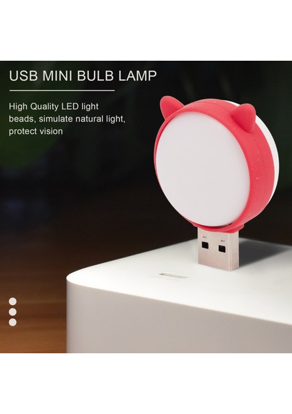 USB LED Ampul Mini Gece Lambası LED Gece Dizüstü Masaüstü Lambası Kelepçe Işık Açık El Feneri Acil Durum Lambası Pembe Sıcak Beyaz (Yurt Dışından) modelleri