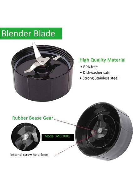 Magic Bullet Için Yedek Çapraz Bıçak + 2 Adet 16OZ Bardak Seti, 250W MB1001 Blender ile Uyumlu Yedek Parçalar (Yurt Dışından) indirimleri
