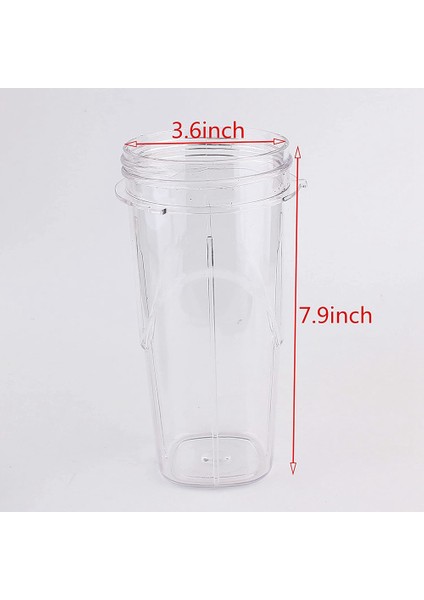 2 Paket Yedek 24OZ Blender Bardağı, Flip Top To Go Kapaklı, Oster Pro 1200W Blender Aksesuarlarıyla Uyumlu (Yurt Dışından)