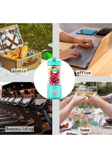 Taşınabilir Blender Meyve Sıkacağı Bardağı, Shake ve Smoothie'ler Için Seyahat Blender Şişeleri, Sporda, Spor Salonunda, Açık Havada Elde Kullanım (Yurt Dışından) fiyatları