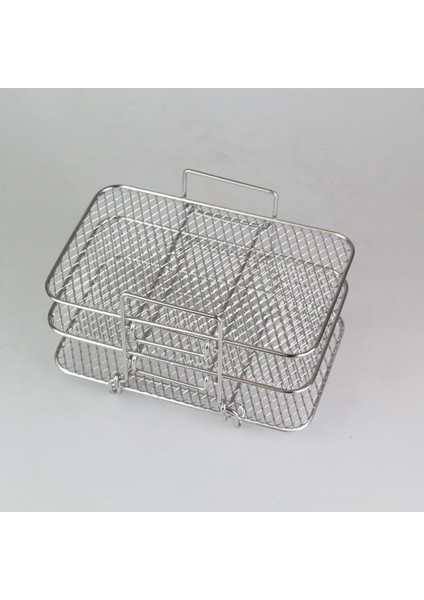 Ninja Çift Hava Fritöz Için Hava Fritöz Rafı 304 Paslanmaz Çelik Çok Katmanlı Kurutucu Raf Tost Rafı (Yurt Dışından)