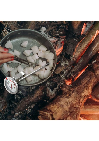 4x Kullanışlı 8 Inç Problu Derin Kızartma Et Hindi Termometresi, Barbekü Için 2 Inç Kadranlı Paslanmaz Çelik 50℉-550℉(1 Adet) (Yurt Dışından)