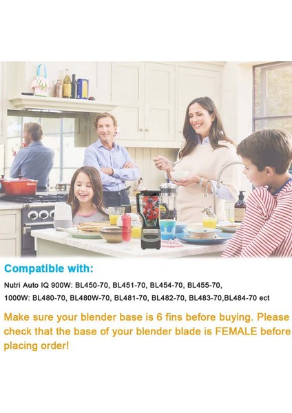 Ninja Blender Yedek Parçaları Için 2x 6 Yüzgeçler, Nutri Ninja Auto Iq BL450-70, BL451-70, BL454-70, BL455-70 (Yurt Dışından) fiyatları