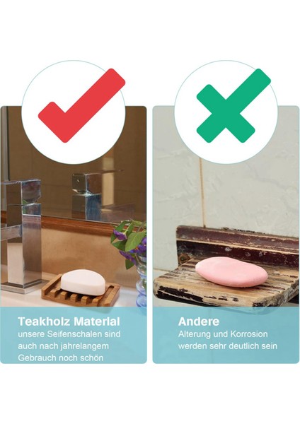 Eğimli Şelale Tasarımlı Sabunluk, Bar Sabunluk Tik Ağacı, Duş, Banyo, Lavabo, Mutfak Için Sabun Tasarrufu (Yurt Dışından)