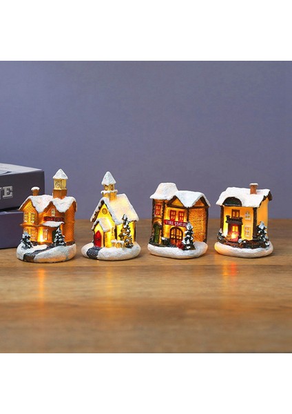 Noel Aydınlık Küçük Ev LED Sıcak Işıklar Avrupa Tarzı Iglo Ev Pencere Dekorasyonu Noel Dekorasyon D (Yurt Dışından) fiyatları