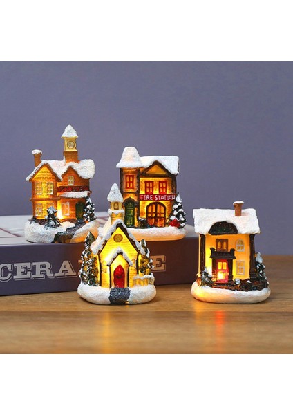 Noel Aydınlık Küçük Ev LED Sıcak Işıklar Avrupa Tarzı Iglo Ev Pencere Dekorasyonu Noel Dekorasyon D (Yurt Dışından) fırsatları