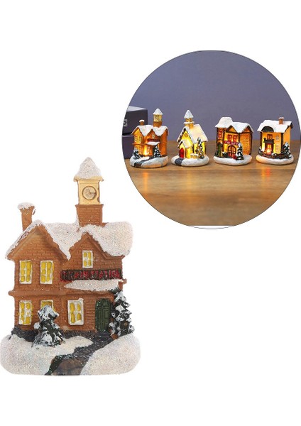 Noel Aydınlık Küçük Ev LED Sıcak Işıklar Avrupa Tarzı Iglo Ev Pencere Dekorasyonu Noel Dekorasyon D (Yurt Dışından) indirimleri