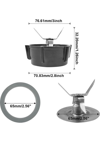 2x Blender Aksesuarları Oster Blender Bıçakları Tabanı ile Uyumlu, Oster Osterizer Blender Yedek Parçaları Için Uyumlu (Yurt Dışından)