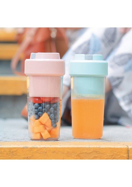 Clvp 300ML Mini Taşınabilir Meyve Sıkacağı Elektrikli Meyve USB Şarj Edilebilir Smoothie Maker Smoothie Blender Makinesi (Beyaz) (Yurt Dışından)