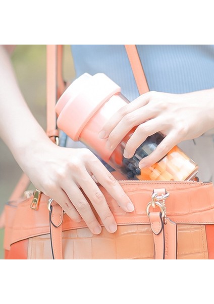 Clvp 300ML Mini Taşınabilir Meyve Sıkacağı Elektrikli Meyve USB Şarj Edilebilir Smoothie Maker Smoothie Blender Makinesi (Beyaz) (Yurt Dışından)