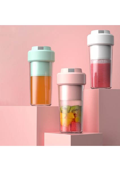 Clvp 300ML Mini Taşınabilir Meyve Sıkacağı Elektrikli Meyve USB Şarj Edilebilir Smoothie Maker Smoothie Blender Makinesi (Beyaz) (Yurt Dışından)