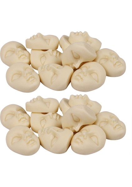 20 Adet Mini Maskeler Reçine Maskesi Flatback Cabochon Bej Kız Yüz Flatback Scrapbooking Diy Saç Yay Merkezi El Sanatları Yapımı (Yurt Dışından)