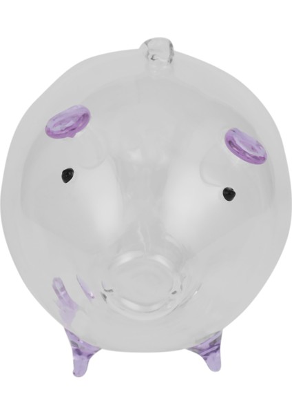 Domuz Kumbara Para Tasarrufu Kutusu Sevimli Şeffaf Cam Hatıra Doğum Günü Çocuk Çocuklar-Mor (Yurt Dışından) modelleri