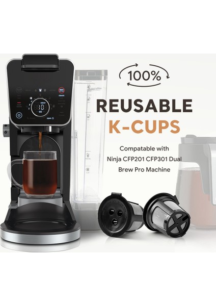 Yeniden Kullanılabilir Kahve Filtresi Ninja CFP201 CFP301 Brew Pro Makinesi Bira Kahve Makinesi K-Bardak Filtre Kutusu (Yurt Dışından)