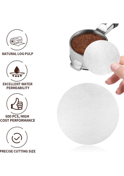 Espresso Kahve Makinesi Için Kahve Kağıt Filtresi, 1200 Adet Ağartılmamış Espresso Filtre Puck Ekran Portafilter Kağıdı 58MM (Yurt Dışından) indirimleri