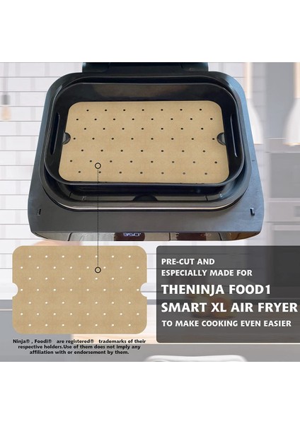 Ninja Foodi Smart Xl Için 150 Parça Hava Fritöz Aksesuarları, Ninja FG551 Için Hava Fritöz Parşömen Kağıt Gömlekleri (BG500A) (Yurt Dışından)