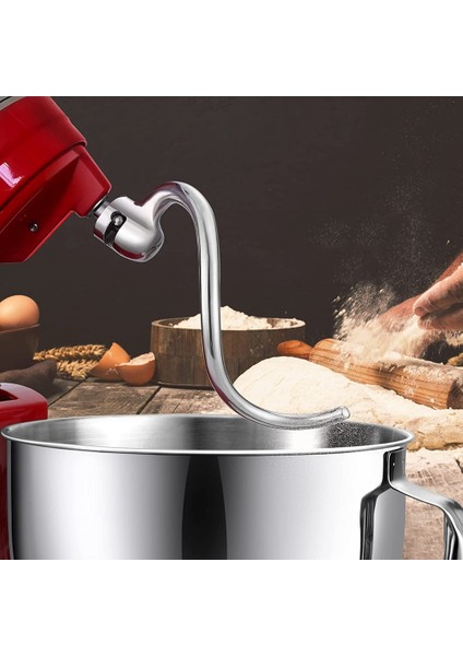 Kitchenaid 5qt Kaldırma ve 6qt Stand Mikser Için Hamur Kancası, Mikser Hamur Ataşmanı, Bulaşık Makinesinde Yıkanabilir (Yurt Dışından) modelleri