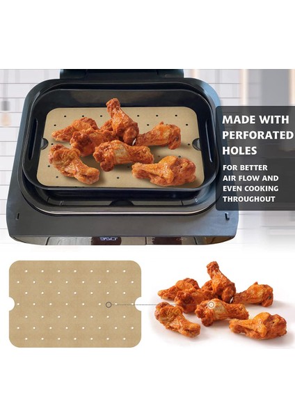 Ninja Foodi Smart Xl Için 150 Parça Hava Fritöz Aksesuarları, Ninja FG551 Için Hava Fritöz Parşömen Kağıt Gömlekleri (BG500A) (Yurt Dışından)