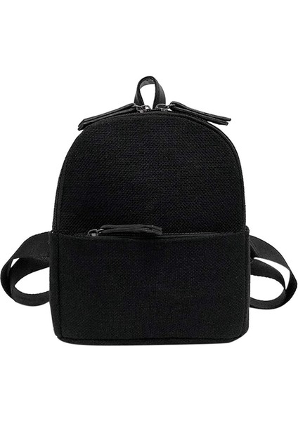 Bayan El Çantası Hasır Dokuma Modern Boho Plaj Keten Omuz Çantaları (Siyah) (Yurt Dışından)