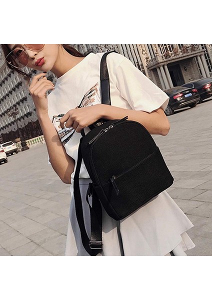 Bayan El Çantası Hasır Dokuma Modern Boho Plaj Keten Omuz Çantaları (Siyah) (Yurt Dışından) modelleri