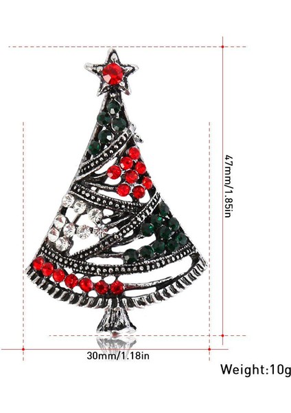 Noel Ağacı Broş Pin Noel Süslemeleri Noel Süslemeleri Yapay Elmas Kaplı Atkılar Şal Klip Noel Süs Mücevherat Hediyeler Yaka Çiceği (Yurt Dışından)