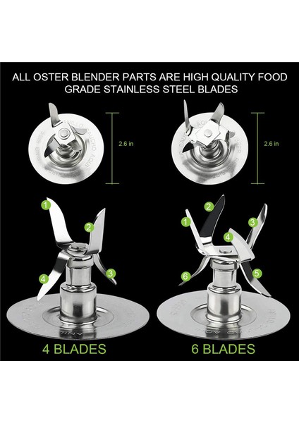 40X Oster ve Osterizer Blender Buz Bıçakları Için Yedek Parçalar 4980 4961 Conta Kaplin Saplama Slinger (Yurt Dışından) fırsatları