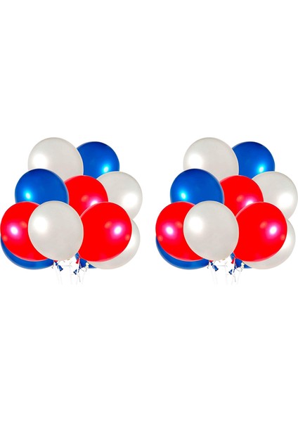 120 Paket Kırmızı Beyaz ve Mavi Balonlar 12 Inç Lateks Parti Balonları Tüm Durumlar Için Mükemmel Parti Doğum Günü Dekorasyonu (Yurt Dışından)