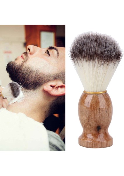 4 Adet Porsuk Saç Erkek Tıraş Fırçası Salon Erkekler Yüz Sakal Temizleme Cihazı Tıraş Aracı Jilet Fırçası Ahşap Saplı (Yurt Dışından)