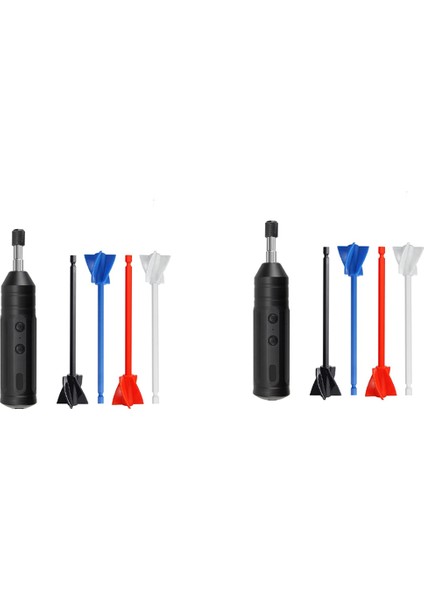2x Epoksi Karıştırıcı, Reçine Karıştırma Için El Tipi Reçine Karıştırma Aletleri - 8 Adet Kürekli Elektrikli Karıştırıcı Makinesi (Yurt Dışından)