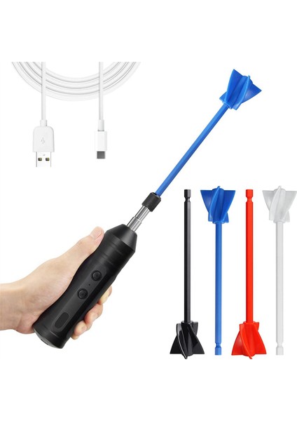 2x Epoksi Karıştırıcı, Reçine Karıştırma Için El Tipi Reçine Karıştırma Aletleri - 8 Adet Kürekli Elektrikli Karıştırıcı Makinesi (Yurt Dışından)