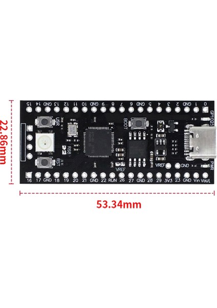 YD-RP2040 Geliştirme Kurulu 16MB Flash Çekirdekli Kart Uyumlu Pıco Çift Çekirdekli Mikrodenetleyici Anakart (Yurt Dışından)