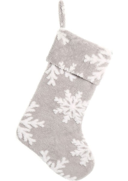 Noel Stocking Kar Tanesi Desen Şeker Çorap Hediye Çantası Noel Ağacı Asılı Dekor Çanta Noel Dekorasyon Için (Yurt Dışından)