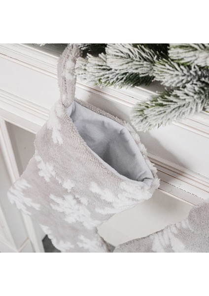 Noel Stocking Kar Tanesi Desen Şeker Çorap Hediye Çantası Noel Ağacı Asılı Dekor Çanta Noel Dekorasyon Için (Yurt Dışından) fırsatları